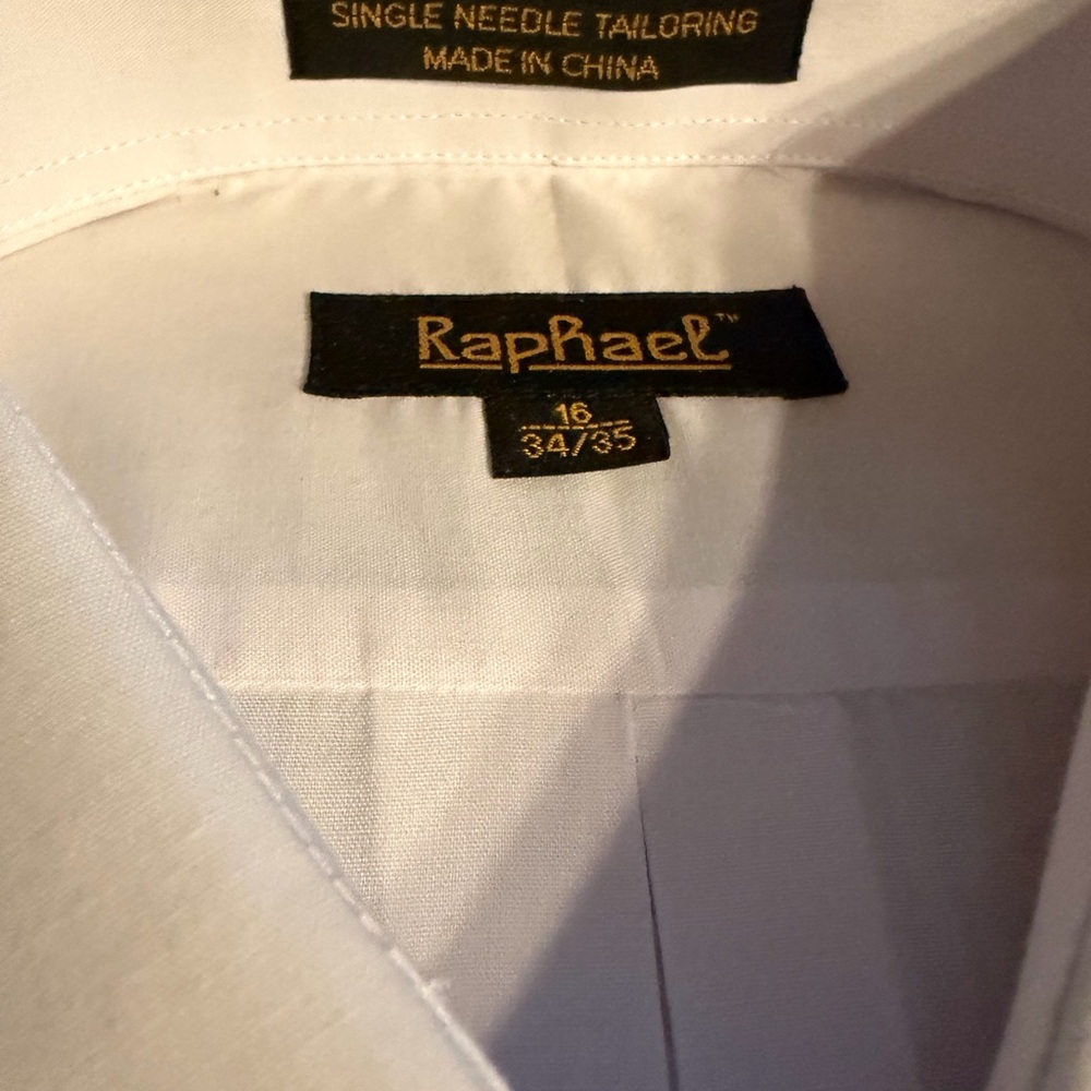 Raphael Men's Elegant White Dress Shirt - Picture 4 of 4